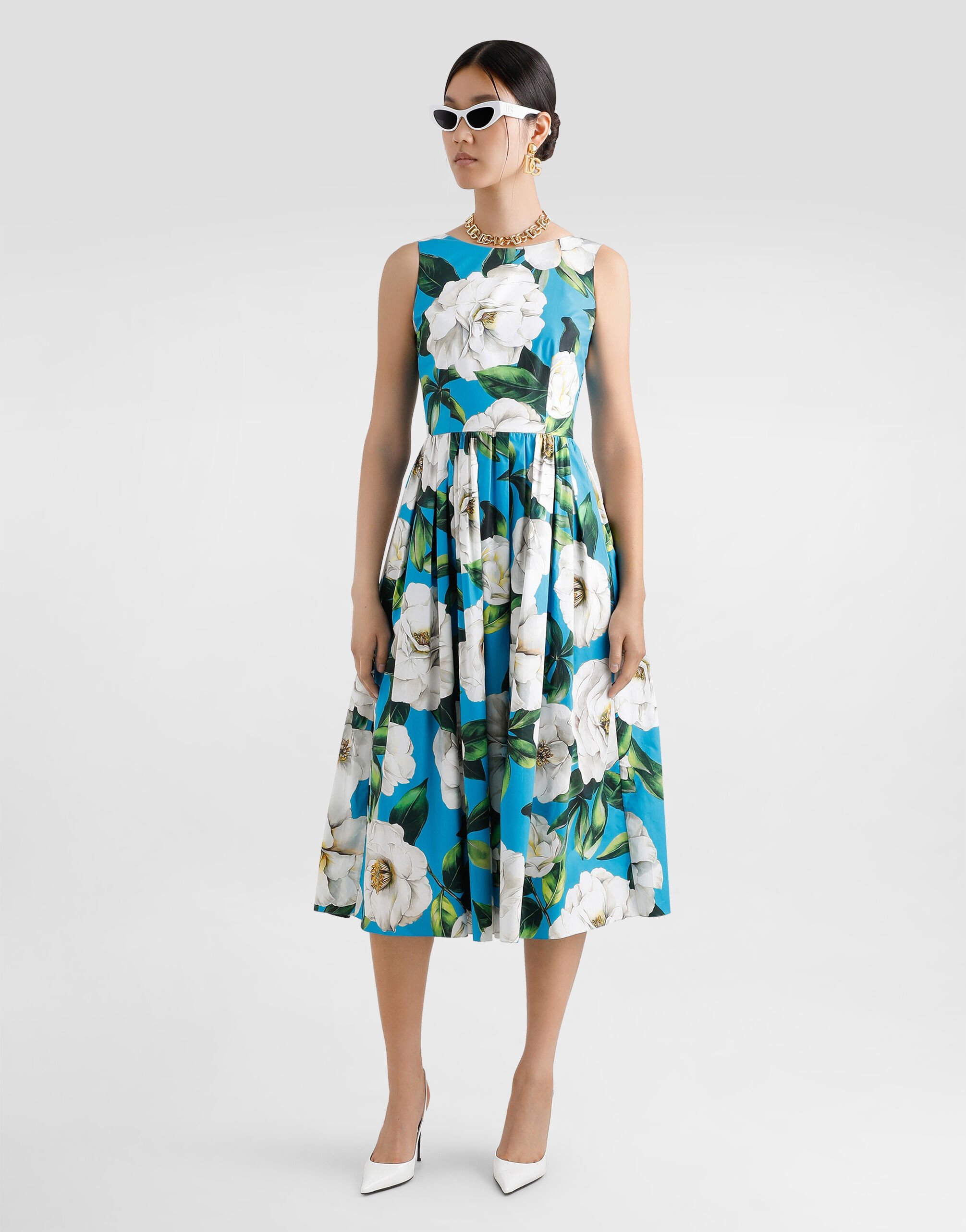 刺激的♪◇アニマル プリント Dress◇Dolce & Gabbana Marquisette calf-length dress with leopard print in Animal