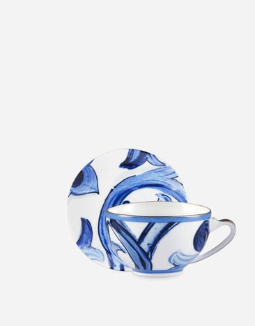 Dolce & Gabbana Teetasse mit Untertasse aus Porzellan Mehrfarbig TC0102TCA37