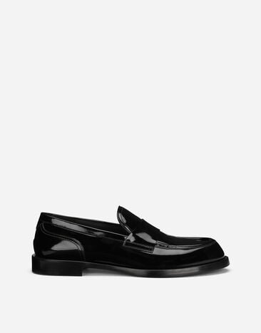 Dolce & Gabbana حذاء لوفر من جلد عجل مصقول أسود A10597AX651