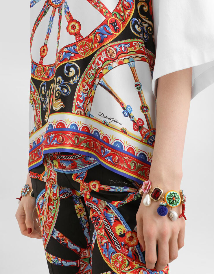 Dolce & Gabbana Carretto-print jersey t-shirt Multicolor F8W13TGDDVP