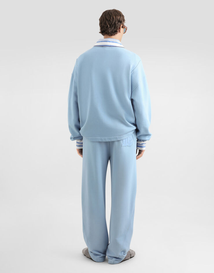 Dolce & Gabbana Treated cotton sweatshirt Azure G9CCXZG7P0W