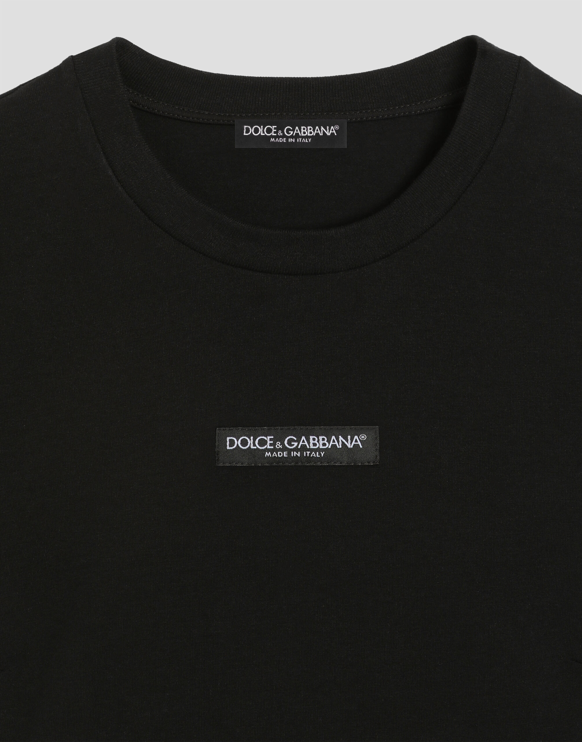Jersey t-shirt with logo in Black for Women | Dolce&Gabbana® US