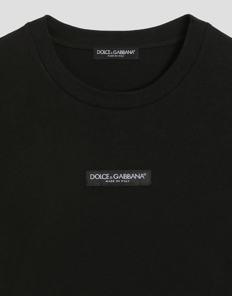 Dolce & Gabbana Jersey t-shirt with logo Black F8V95TFUEEY