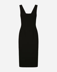 Dolce & Gabbana Wool crepe midi dress Black F4BSQTFLM8X