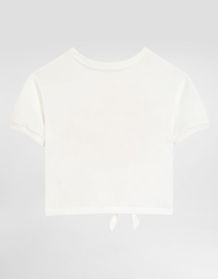 Dolce & Gabbana Jersey t-shirt with print and terry patch Dolce & Gabbana Jersey t-shirt with print and terry patch White L5JTQFG7PWF