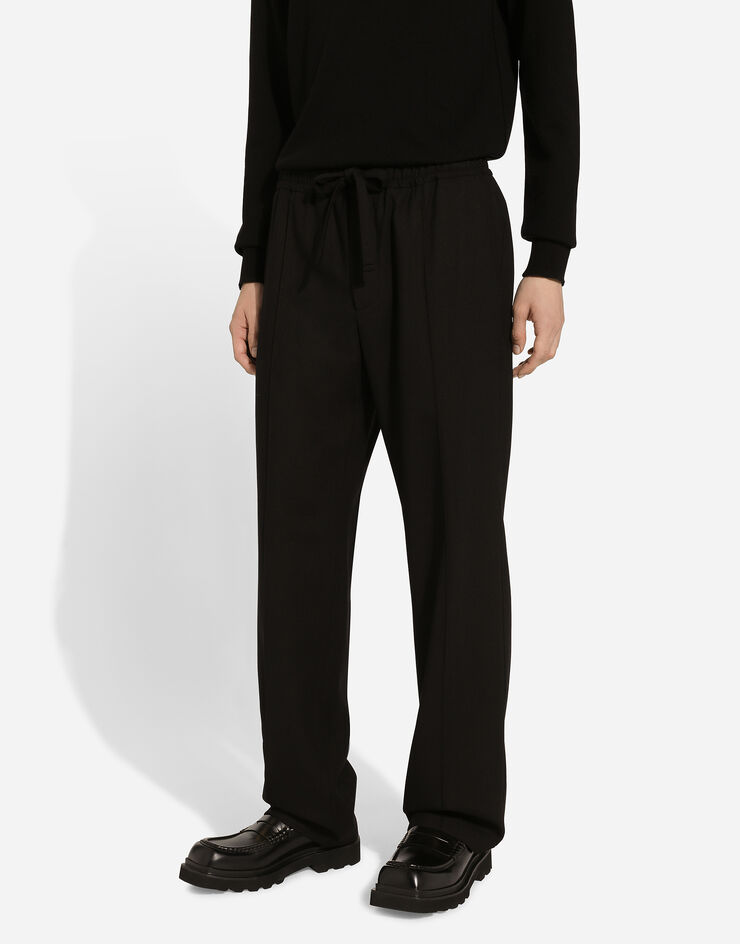 Dolce & Gabbana Pantalón de chándal de lana Negro GP03ATFU28E