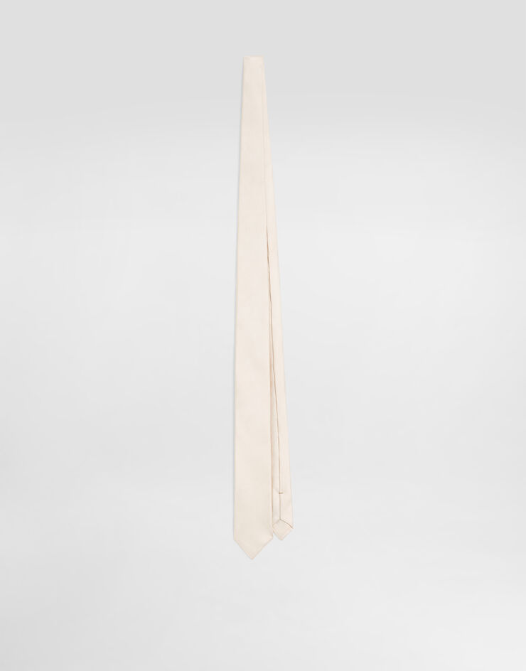 Dolce & Gabbana Silk twill tie Beige GT149EFU10S