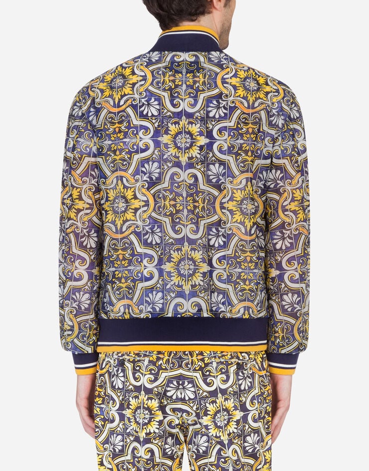 Dolce & Gabbana Nylon jacket with maiolica print STAMPA MAIOLICA G9SE4THHM5U
