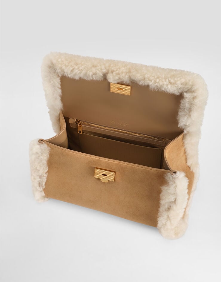 Dolce & Gabbana Medium My Sicily handbag in sheepskin, split and smooth calfskin Multicolor BB7782BQ539