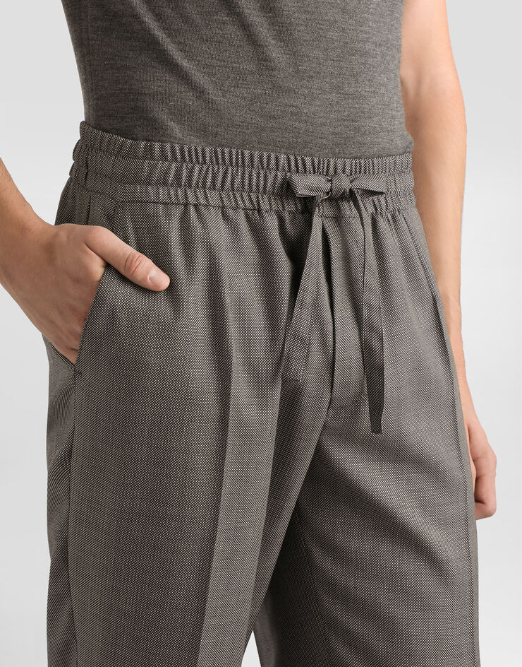 Dolce & Gabbana Bird's eye wool jogging trousers Multicolor GV4LHTFM2HM