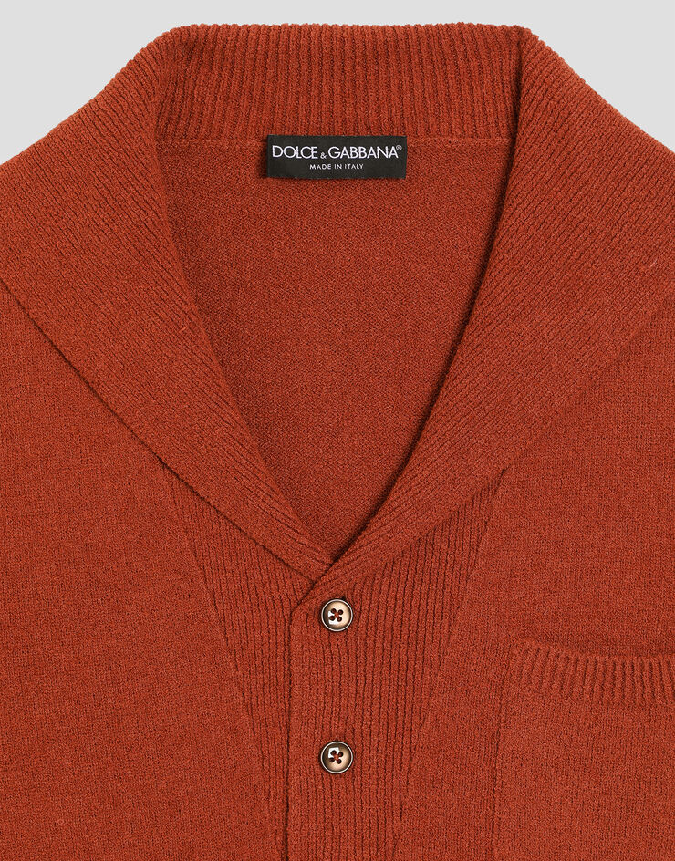 Dolce & Gabbana Polohemd aus glatt gestrickter maschenware Red GXZBIZJGMGX