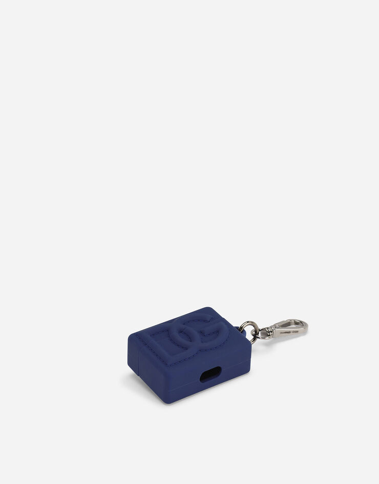 Dolce&Gabbana Étui pour AirPods en caoutchouc à logo DG Bleu BP3263AG816