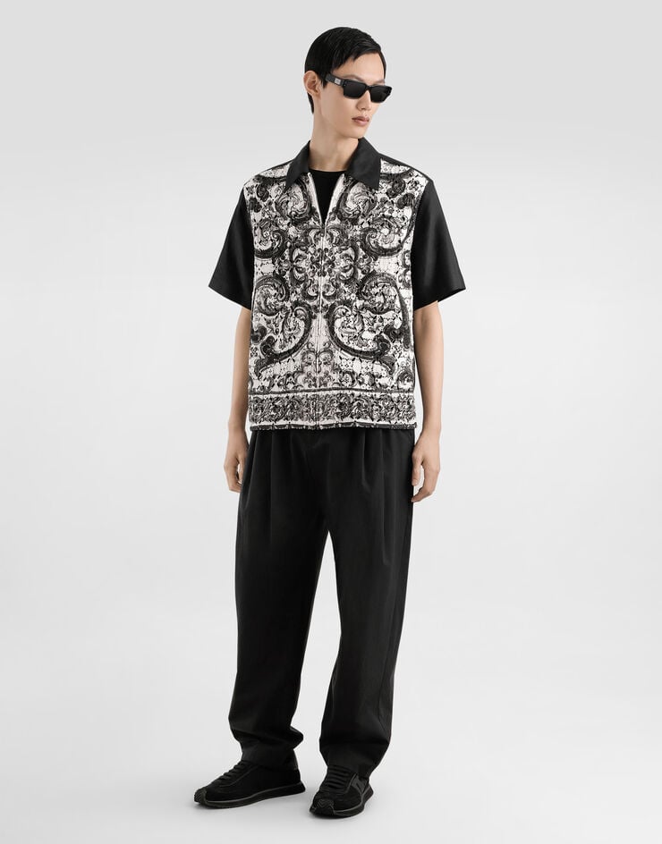 Dolce & Gabbana Hose aus Popeline Schwarz GP153ZFUEFJ