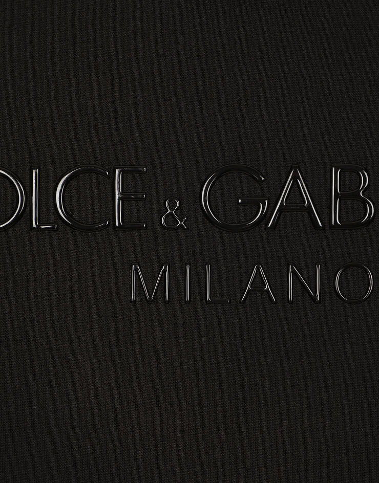Dolce & Gabbana Rundhals-T-Shirt mit Print Dolce&Gabbana Schwarz G8PQ0ZHU7MA