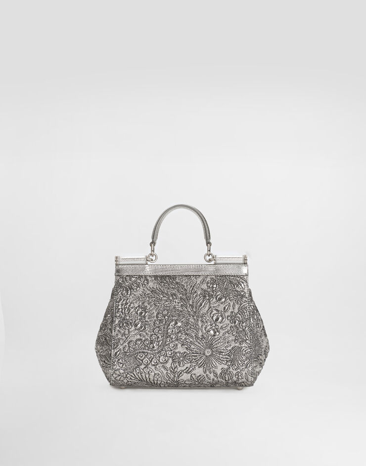 Dolce & Gabbana Medium Sicily handbag in brocade Dolce & Gabbana Medium Sicily handbag in brocade Silver BB6003BR817