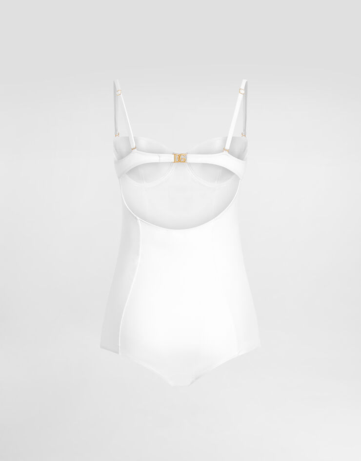 Dolce & Gabbana Badeanzug mit balconette-oberteil WEIß O9A13JONO12