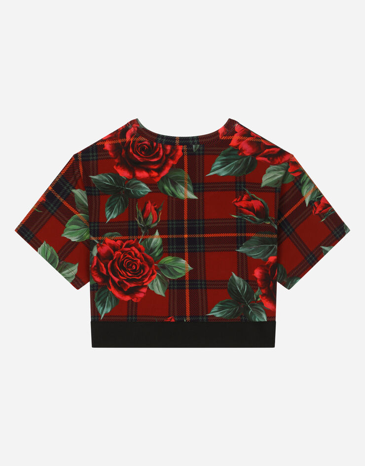 Dolce&Gabbana Interlock T-shirt with branded elasticated waistband Red L5JTHRFSG7J