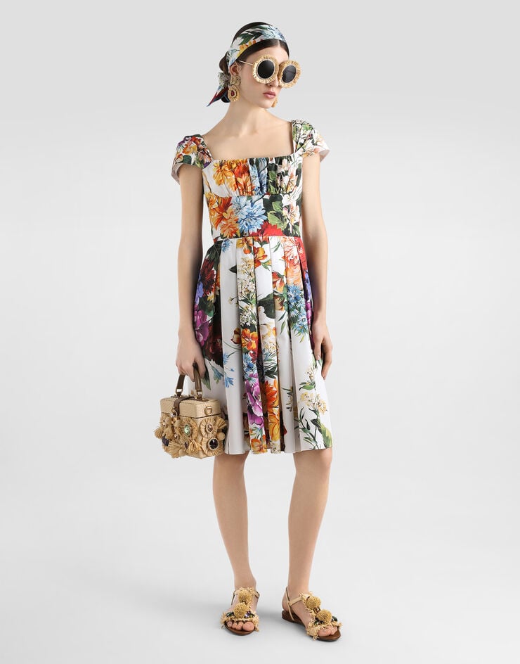 Dolce & Gabbana フラワーブーケプリント ポプリン ドレス プリ F6TVKTHS5TR