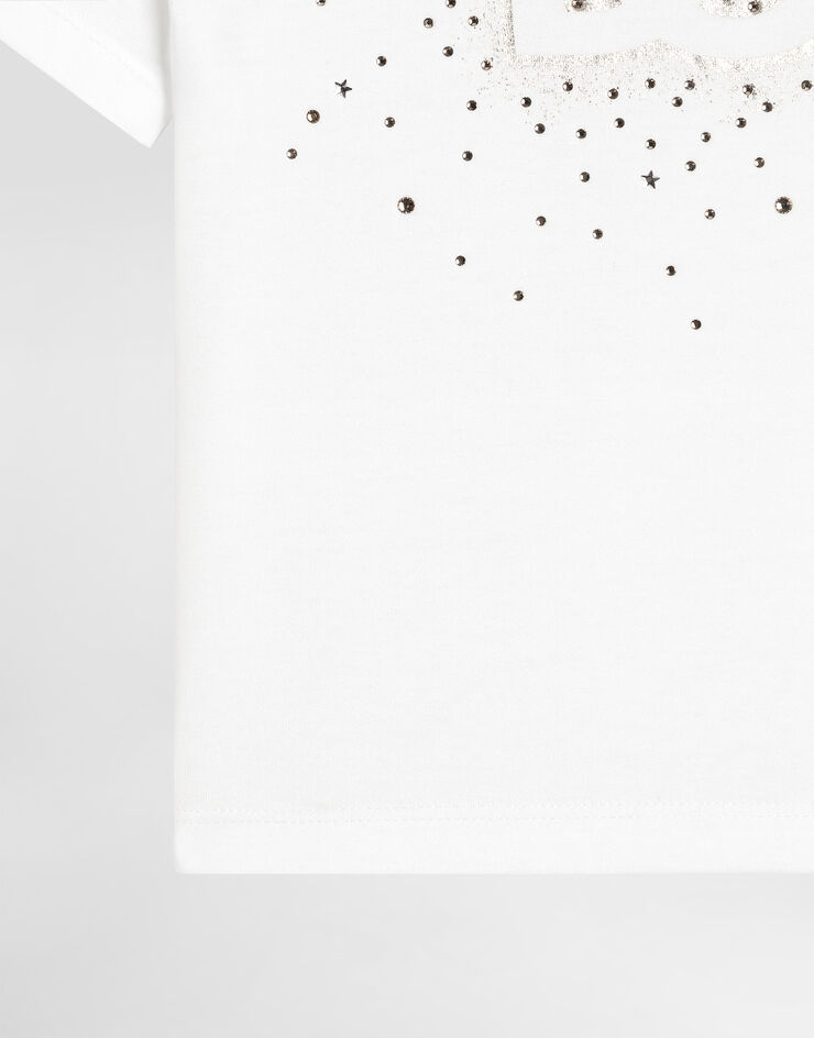 Dolce & Gabbana فستان من الدانتيل بسروال كولوت White L5JTNKG7PMC