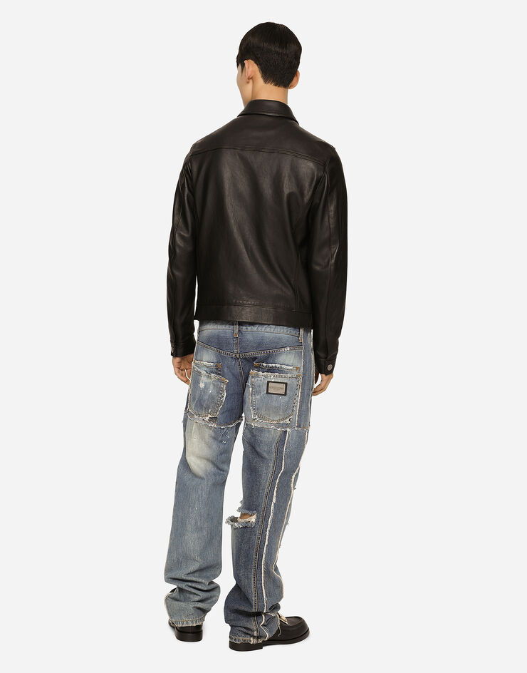 Dolce&Gabbana Leather jacket Black G9ANZLGG724