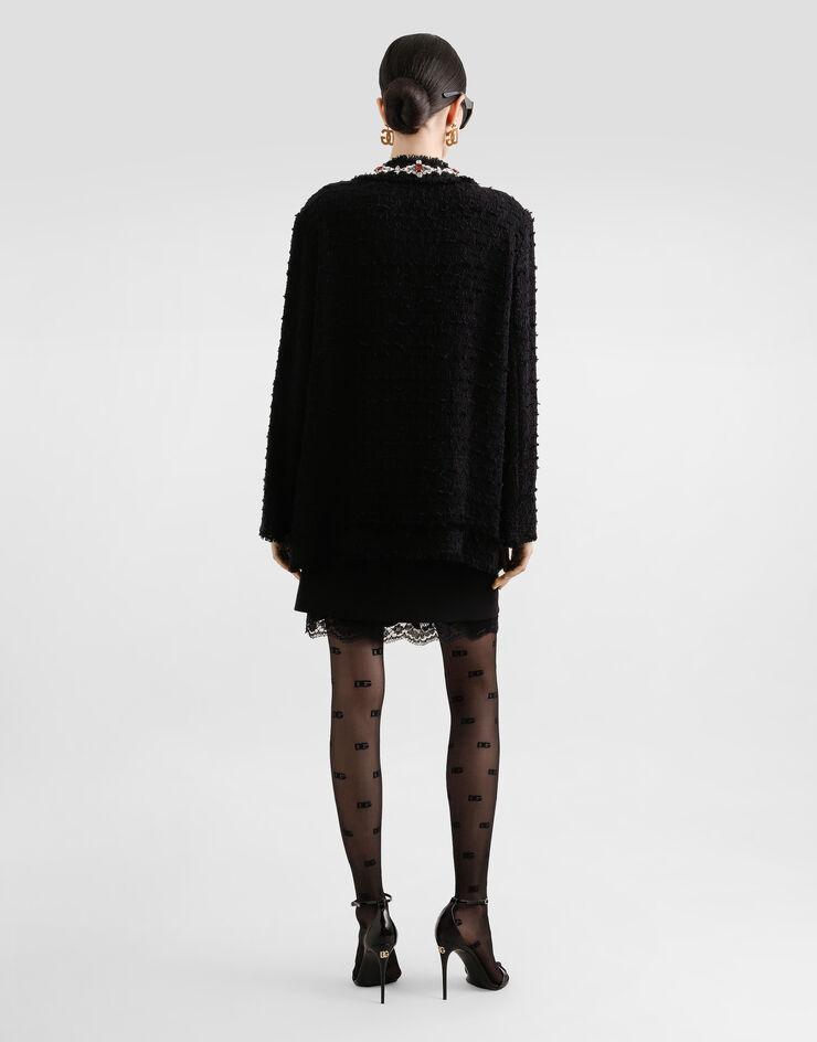 Dolce & Gabbana Double crêpe wool skirt Black F4BS7TFU2L8