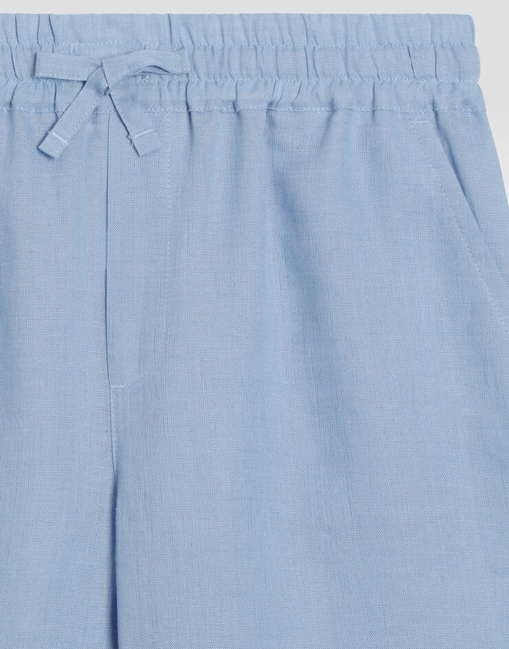 Dolce & Gabbana Linen canvas bermuda shorts Azure L43Q89FU4MH
