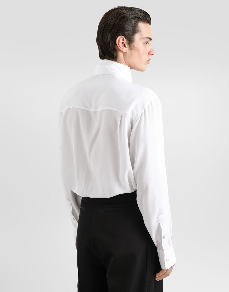 Dolce & Gabbana Crêpe de chine silk shirt Dolce & Gabbana Crêpe de chine silk shirt White G5ME9TFU1UQ