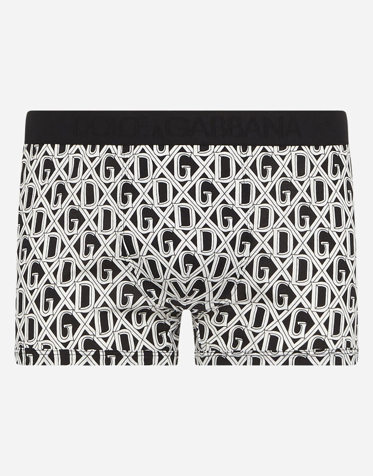 Dolce & Gabbana Cotton boxers with DG net print NOIR M3A03JFS793