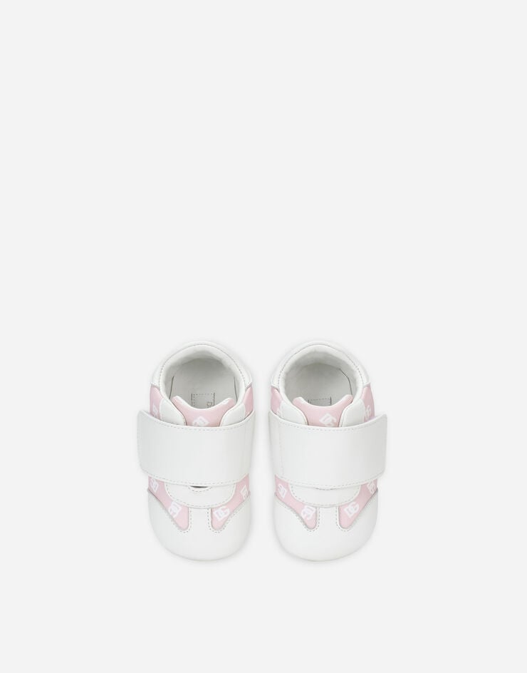 Dolce & Gabbana Nappa leather newborn sneakers with DG-logo print White DK0117AU499