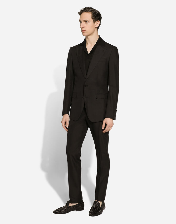 Dolce & Gabbana Traje Taormina de botonadura sencilla Negro GKAHMTFUTBT