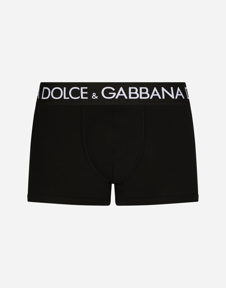 Dolce & Gabbana Boxershorts bi-elastischer Jersey Schwarz M4E19JFUEB0