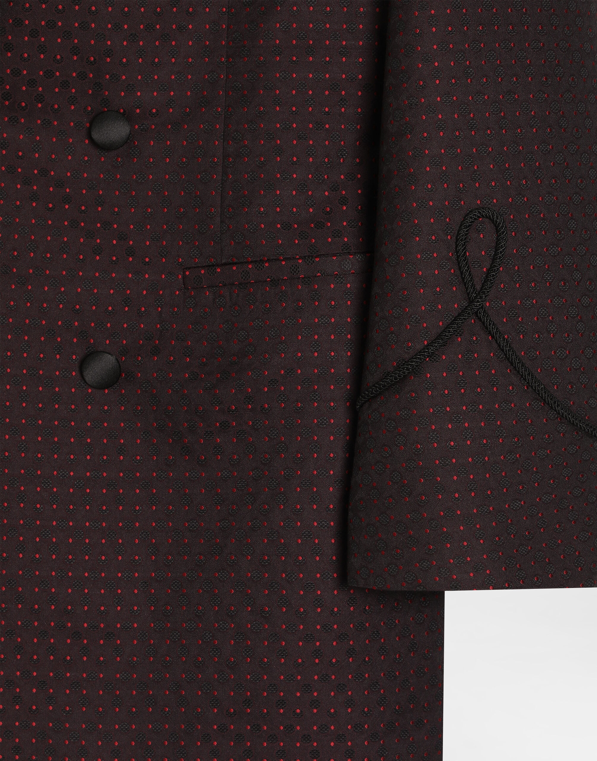 Double-breasted jacket in micro-pattern jacquard - thumbnail 4