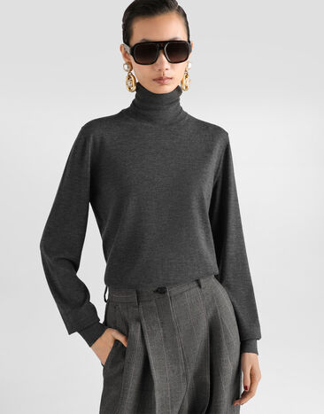 Dolce & Gabbana Cashmere turtleneck pullover Grey FXW94TJBW24