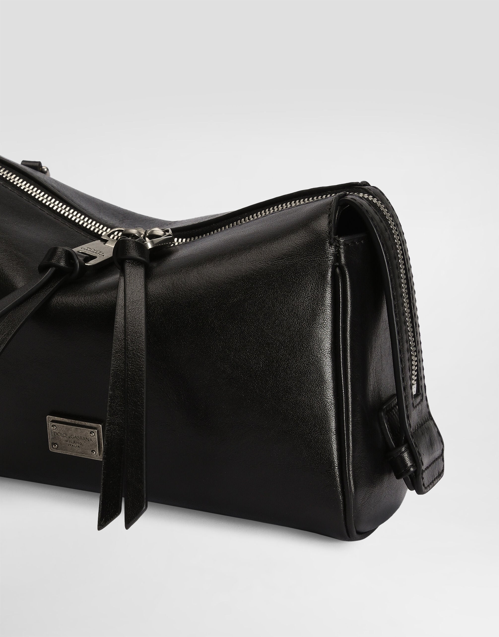 Mini Vittoria calfskin handbag in Black for Women | Dolce&Gabbana® US