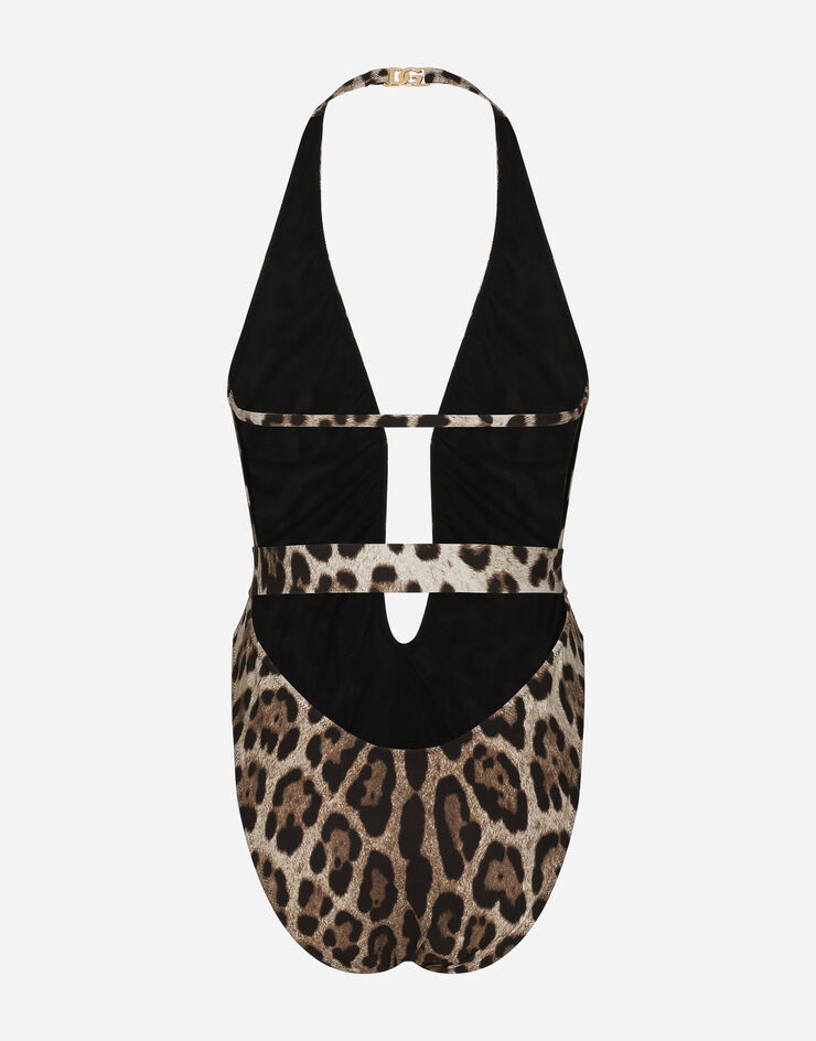 Dolce & Gabbana مايوه سباحة من قطعة واحدة بحزام وطبعة فهد طبعة جلود الحيوانات O9B74JONO11