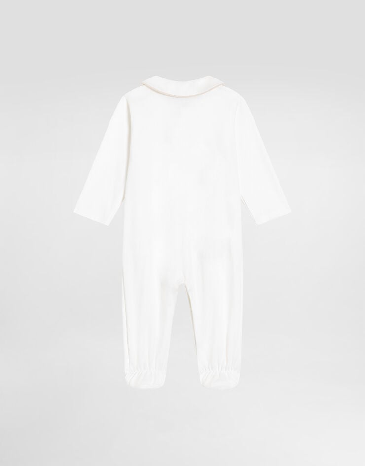 Dolce & Gabbana 3-piece interlock gift set with embroidery White L1JOCCG7PTB