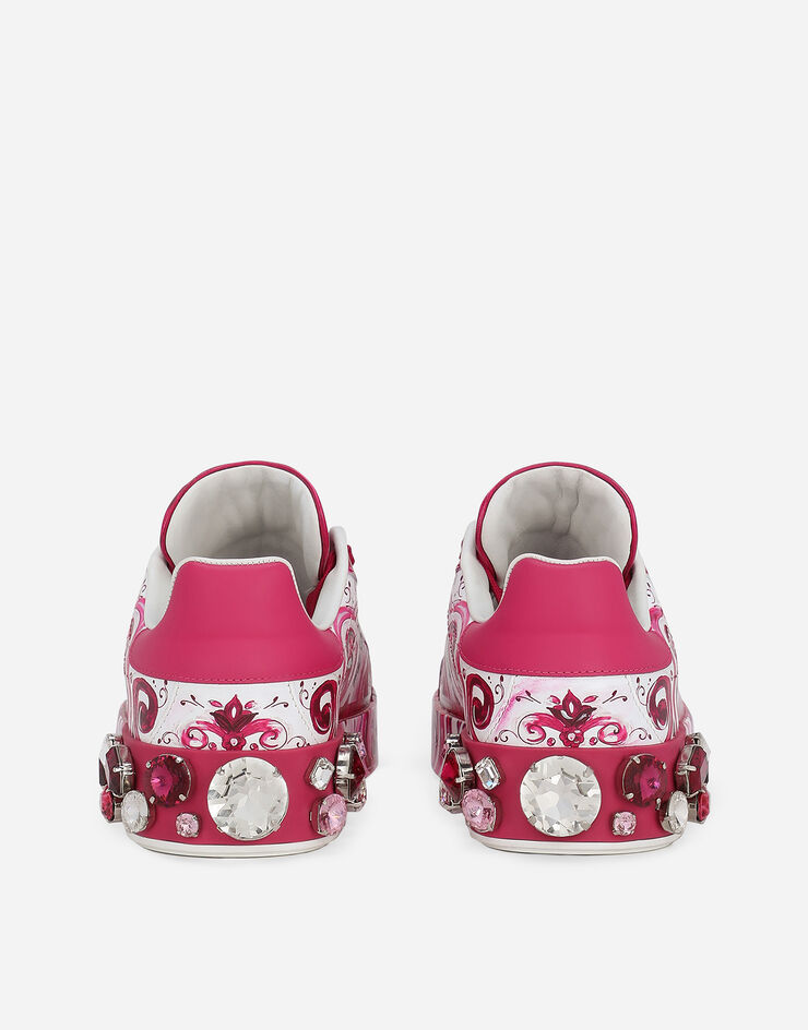 Dolce&Gabbana Sneakers Portofino en cuir de veau Multicolore CK1544AD466