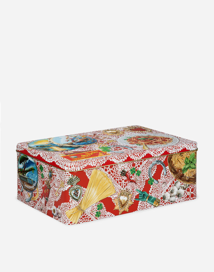 Dolce & Gabbana PORTAFORTUNA - Caja regalo con una selección de formatos de pasta de Gragnano IGP y un delantal Dolce&Gabbana Multicolor PS8100RES10