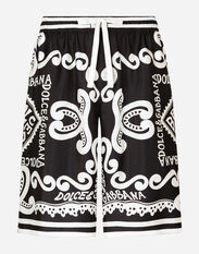 Dolce & Gabbana Marina-print silk twill shorts Print GVUZATHI7X6