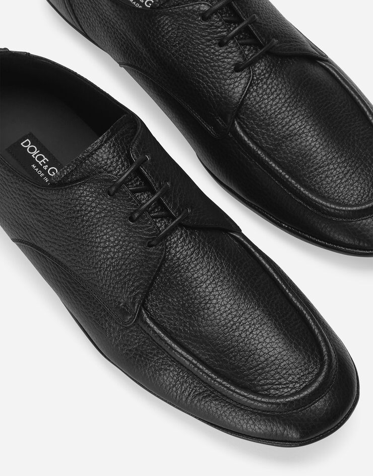 Dolce & Gabbana حذاء ديربي من جلد أيل أسود A10822A8034