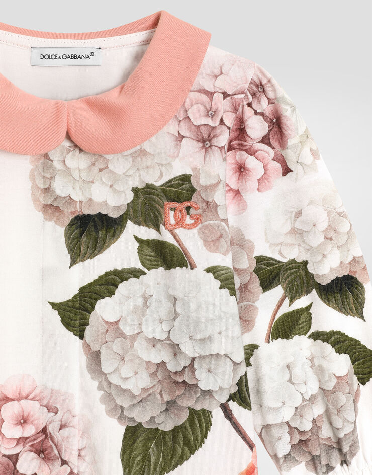Dolce & Gabbana Hydrangea-print 3-piece gift set in smooth jersey Multicolor L2JO2YII7JU