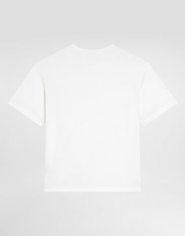 Dolce & Gabbana T-shirt en jersey avec écusson héraldique DG White L4JTHVG7P0N