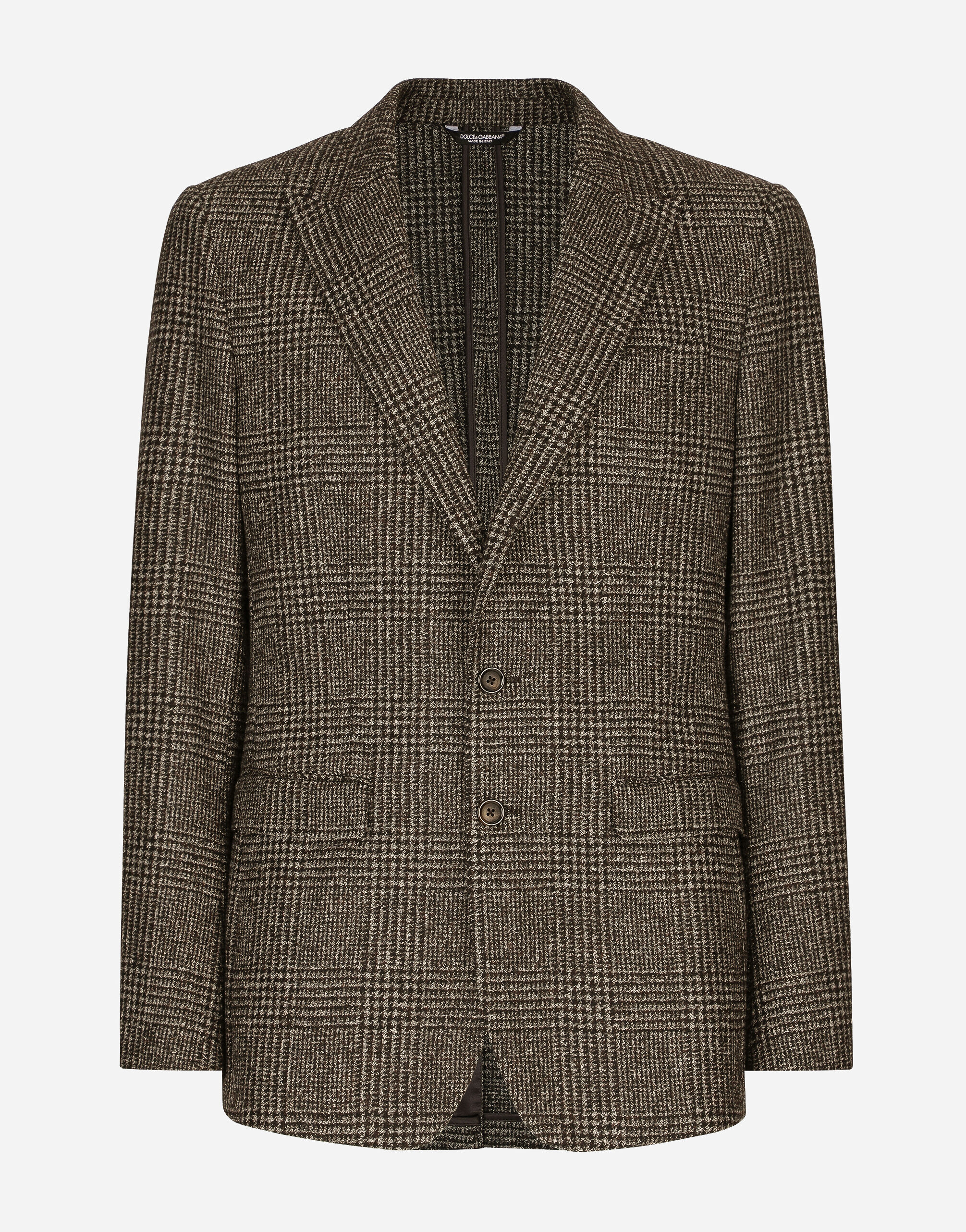 Chaqueta Taormina de botonadura sencilla con motivo Principe de Gales en Multicolore de Hombre Dolce Gabbana