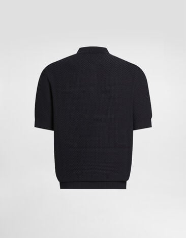 Dolce & Gabbana Cotton polo shirt Blue GXZ02TJBCGF