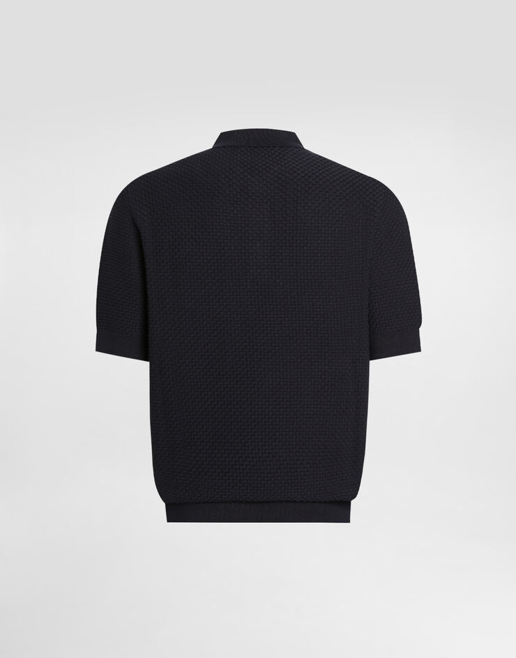 Dolce & Gabbana Cotton polo shirt Blue GXZ02TJBCGF