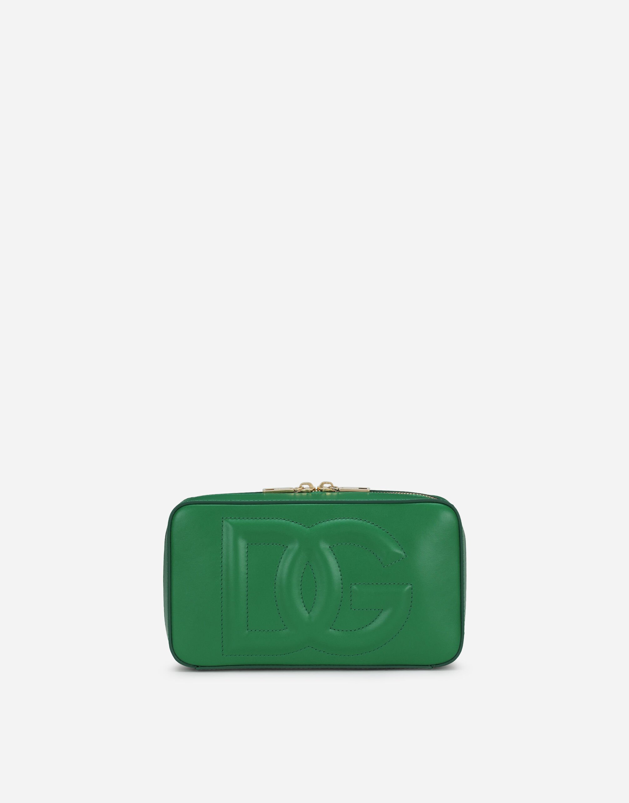 Dolce & Gabbana Small calfskin DG logo camera bag Green BB7117A1001