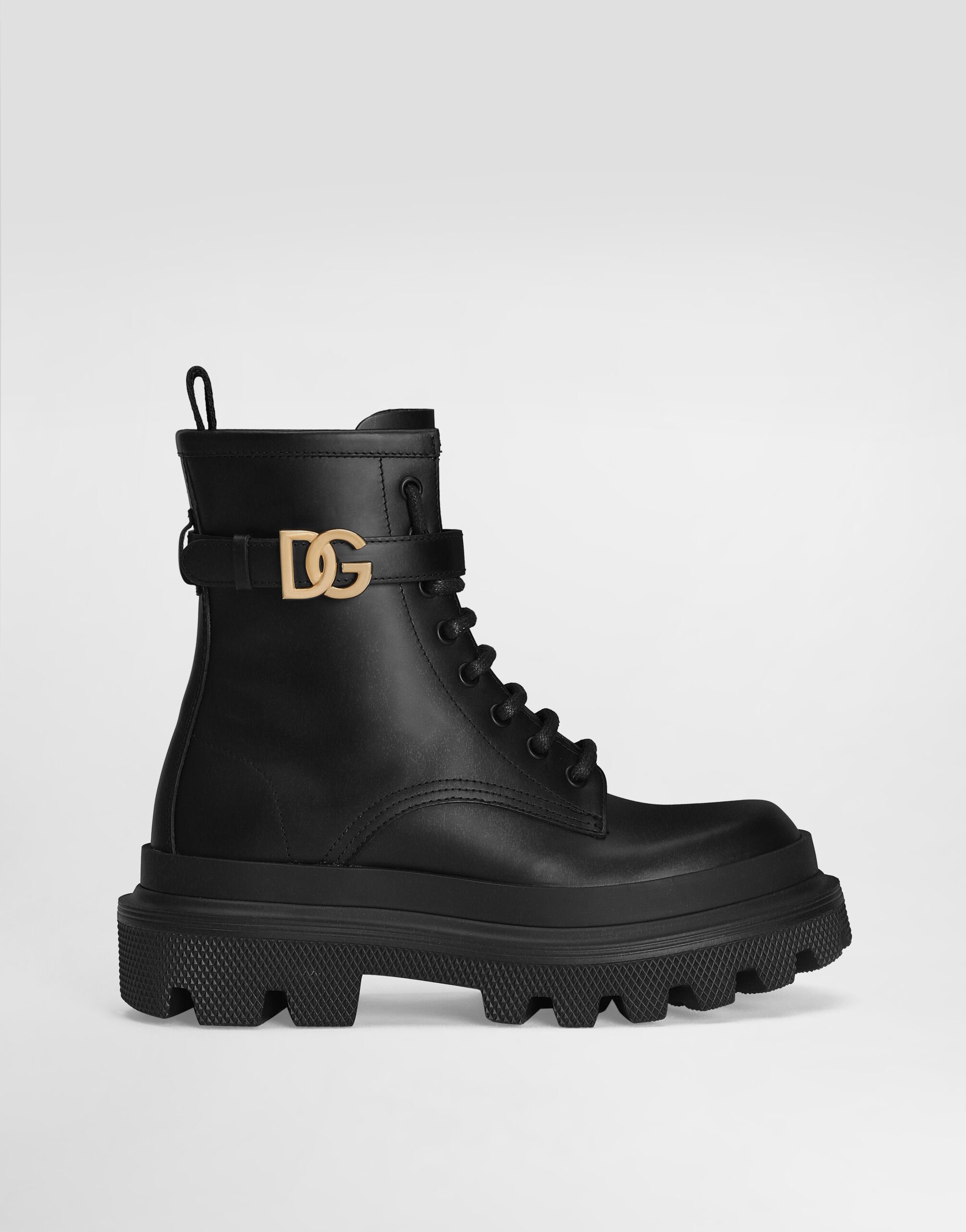 Dolce & Gabbana　厚底レザーシューズ Calfskin ankle boots in Black for Women | Dolce&Gabbana® US