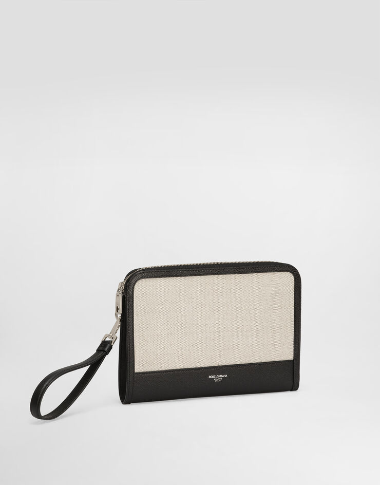 Dolce & Gabbana Salt&pepper calfskin atene clutch bag Multicolor BM2528AE855