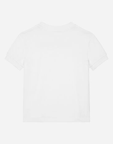 Dolce & Gabbana Camiseta de punto con logotipo Dolce&Gabbana Blanco L5JTNJG7NXR