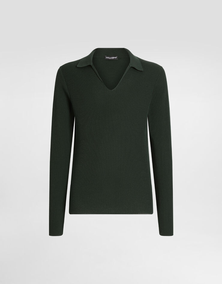 Dolce & Gabbana 罗纹棉质针织衫 绿 GXY44TJBCFN